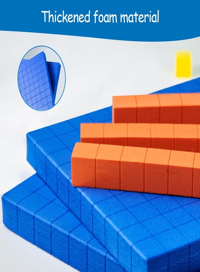 Stochastic Box Foam Base Ten Blocks for Place Value, Early Counting, Manipulatives, Counters, Cubes - Kids Math Learning Tool - Image 5